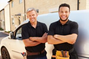 AC-repair-technicians-with-a-work-truck